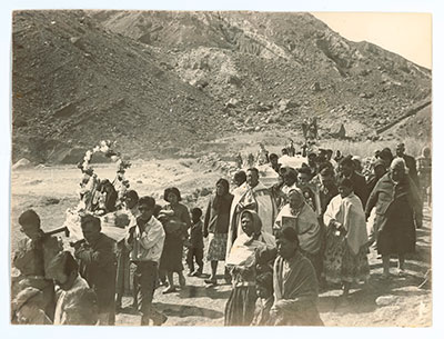 Among the photos in the Photographic Archive of the Desert exhibit is this 1970 image from Alto El Loa of a religious procession seeking blessings for crops and rural settlements.