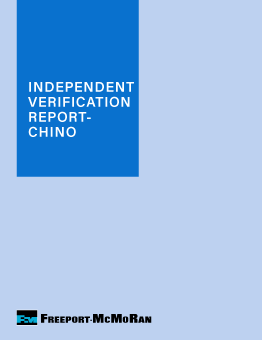 Chino Mine Tailings Disclosure Report