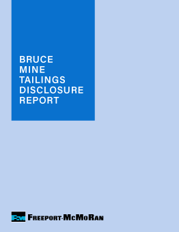 Bagdad Mine Tailings Disclosure Report